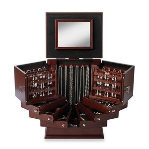 Lori Greiner Deluxe Wood Jewelry Organizer